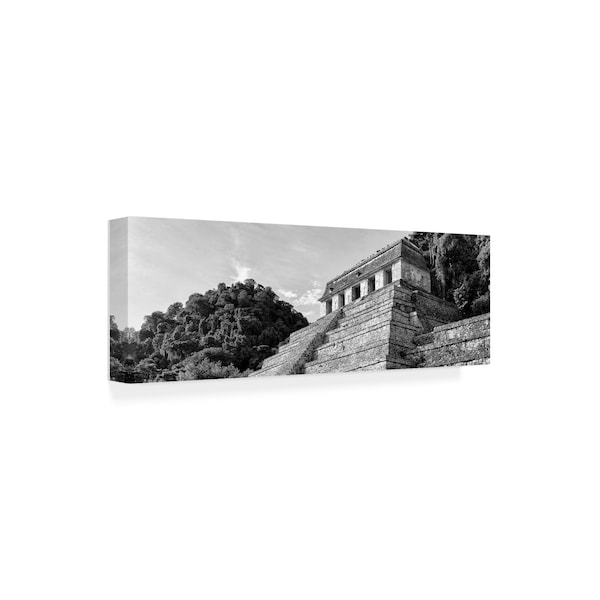 Philippe Hugonnard 'Viva Mexico 2 Mayan Temple Of Inscriptions Palenque II' Canvas Art,10x32